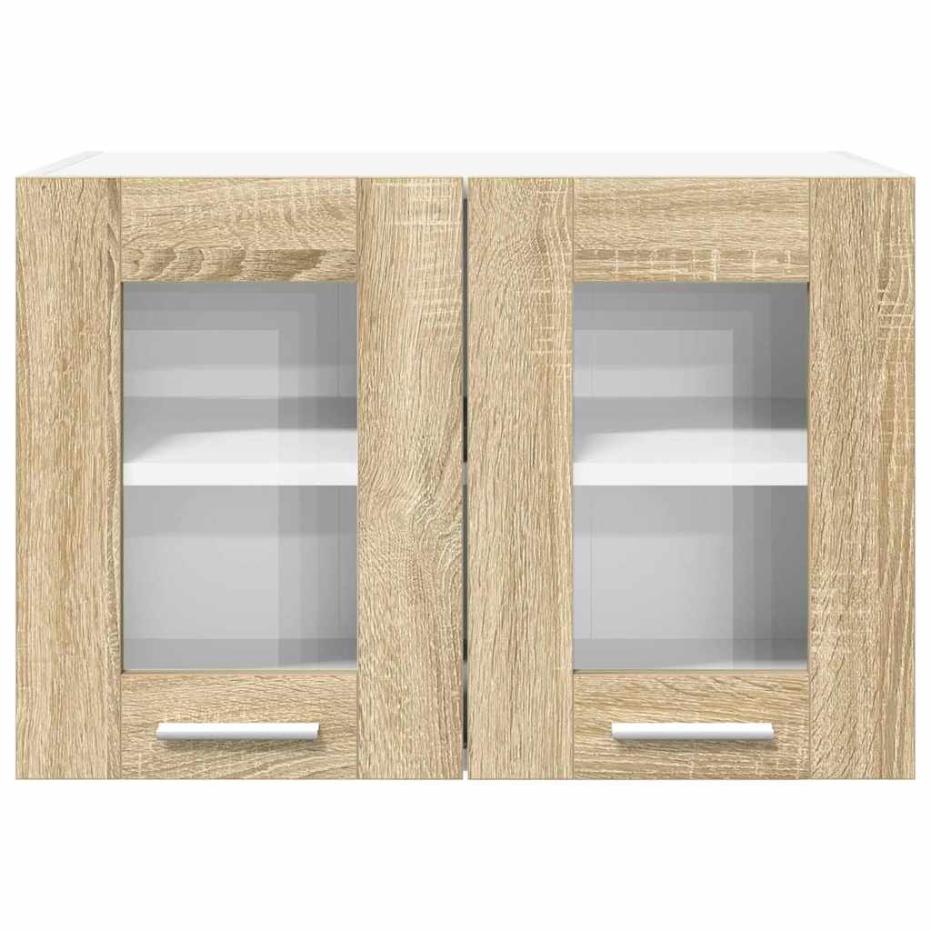 vidaXL Hanging Cabinet with Storage 2 pcs Sonoma Oak 60 x 31 x 40 cm