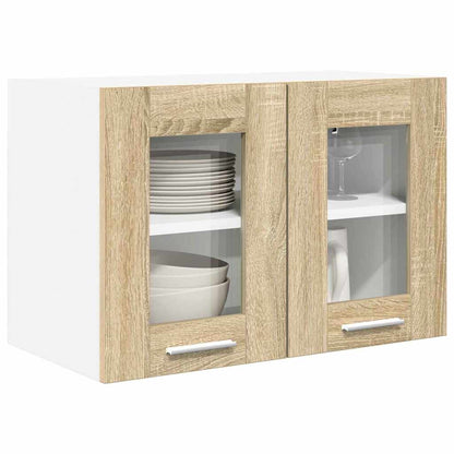 vidaXL Hanging Cabinet with Storage 2 pcs Sonoma Oak 60 x 31 x 40 cm