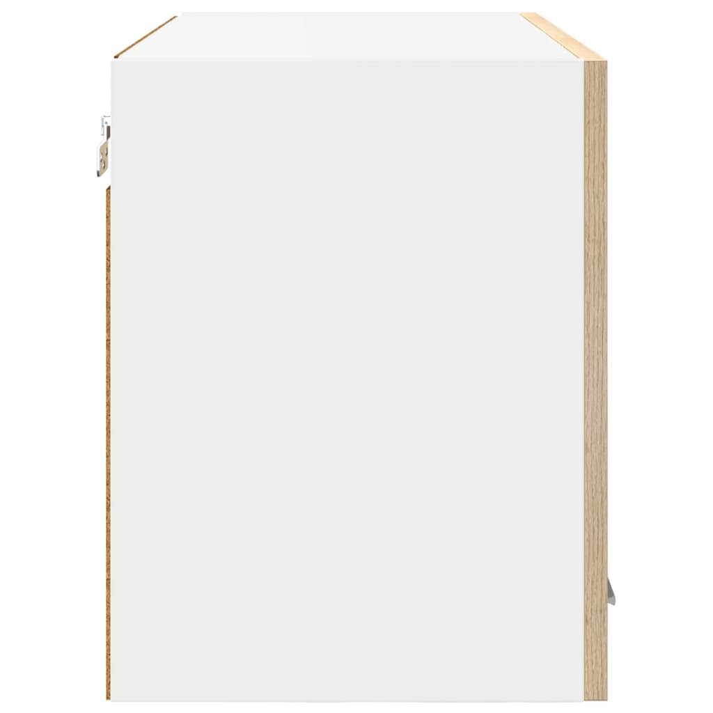 vidaXL Hanging Cabinet with Storage 2 pcs Sonoma Oak 60 x 31 x 40 cm