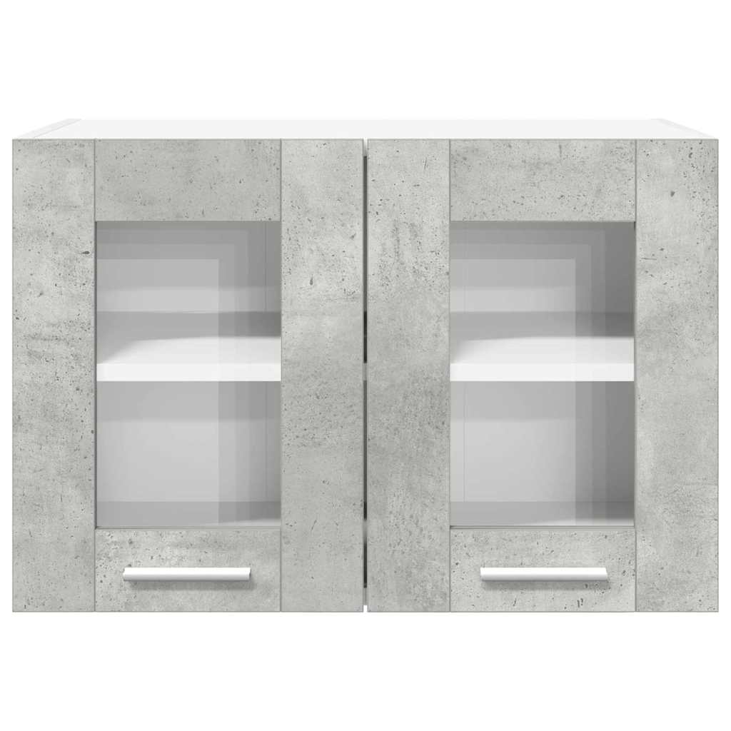 vidaXL Hanging Cabinet with Door 2 pcs Concrete Grey 60 x 31 x 40 cm