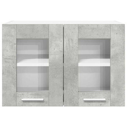 vidaXL Hanging Cabinet with Door 2 pcs Concrete Grey 60 x 31 x 40 cm