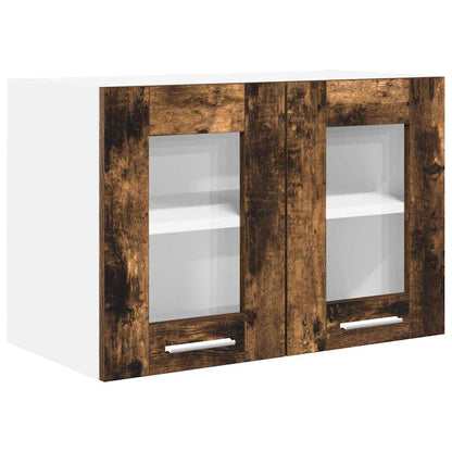 vidaXL Hanging Cabinet with Storage 2 pcs Smoked Oak 60 x 31 x 40 cm