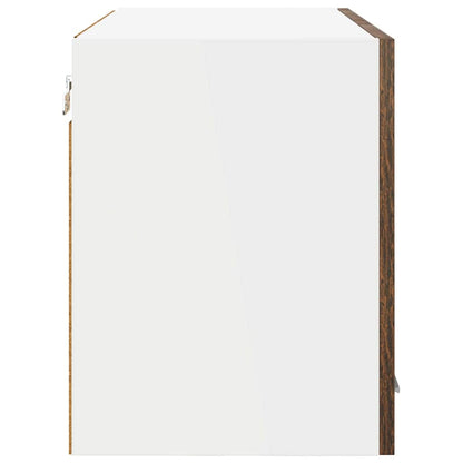 vidaXL Hanging Cabinet with Storage 2 pcs Smoked Oak 60 x 31 x 40 cm