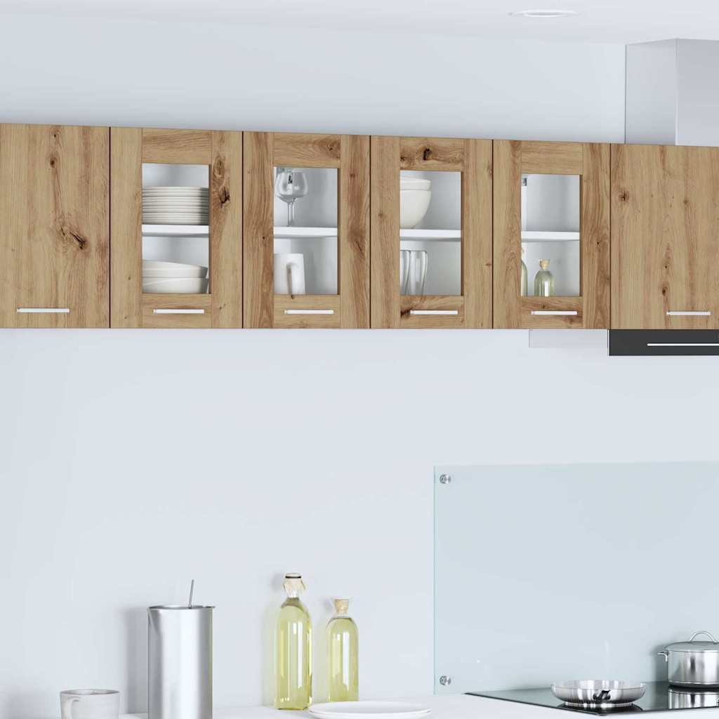 vidaXL Hanging Cabinet 2 pcs Artisan Oak Engineered Wood