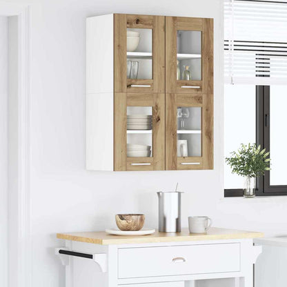 vidaXL Hanging Cabinet 2 pcs Artisan Oak Engineered Wood