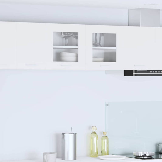 vidaXL Hanging Cabinet with 2 Glass Doors White 80 x 31 x 40 cm