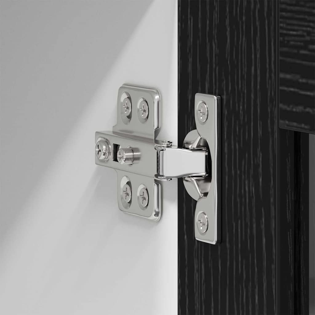 vidaXL Hanging Cabinet Black Oak and White 80 x 31 x 40 cm