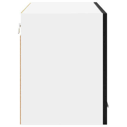 vidaXL Hanging Cabinet Black Oak and White 80 x 31 x 40 cm