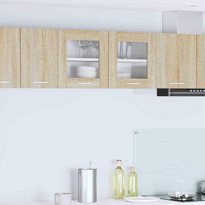 vidaXL Hanging Cabinet Sonoma Oak and White 80 x 31 x 40 cm