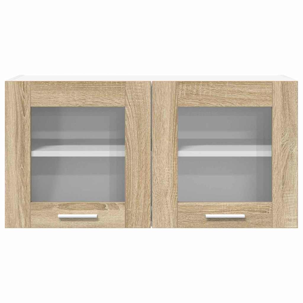 vidaXL Hanging Cabinet Sonoma Oak and White 80 x 31 x 40 cm