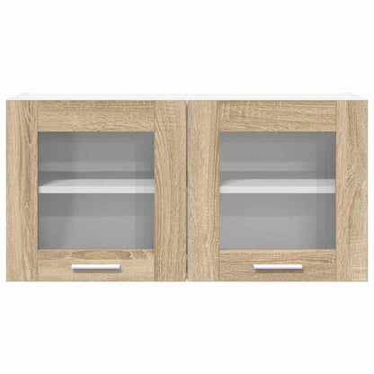 vidaXL Hanging Cabinet Sonoma Oak and White 80 x 31 x 40 cm