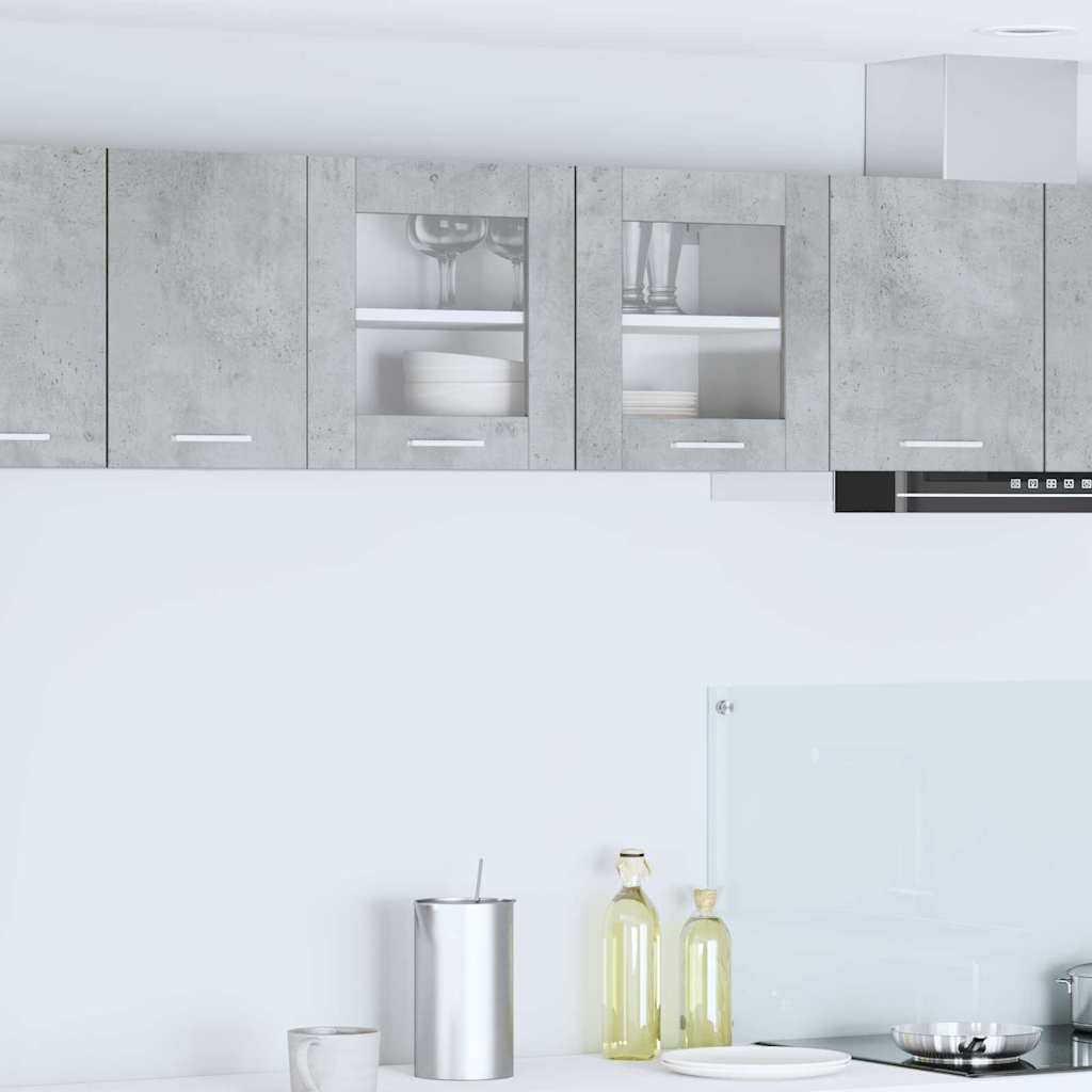 vidaXL Hanging Cabinet Concrete Grey and White 80 x 31 x 40 cm