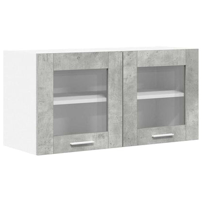 vidaXL Hanging Cabinet Concrete Grey and White 80 x 31 x 40 cm