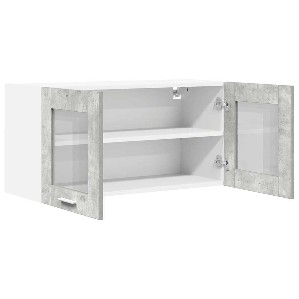 vidaXL Hanging Cabinet Concrete Grey and White 80 x 31 x 40 cm