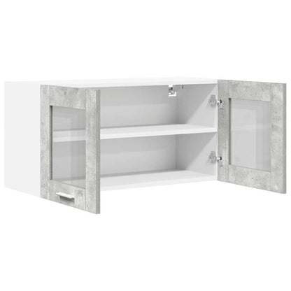 vidaXL Hanging Cabinet Concrete Grey and White 80 x 31 x 40 cm