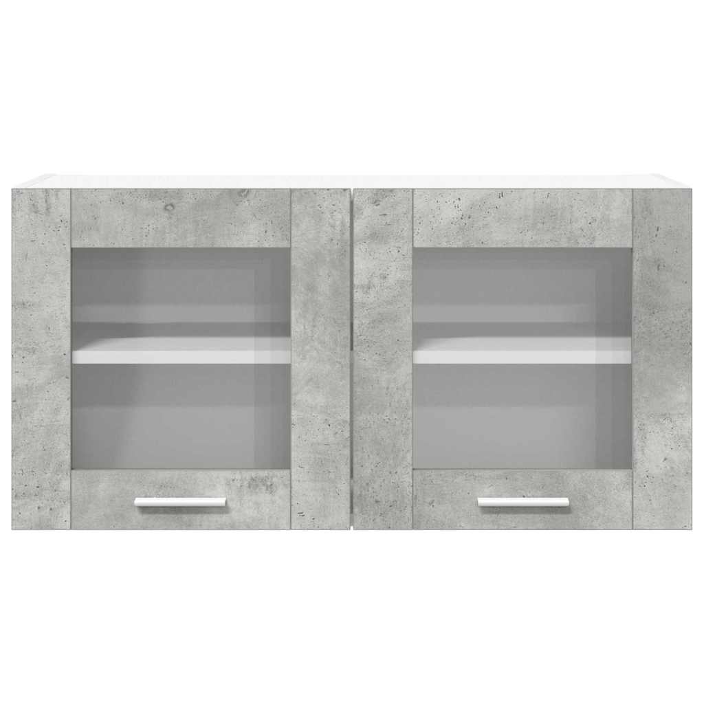 vidaXL Hanging Cabinet Concrete Grey and White 80 x 31 x 40 cm