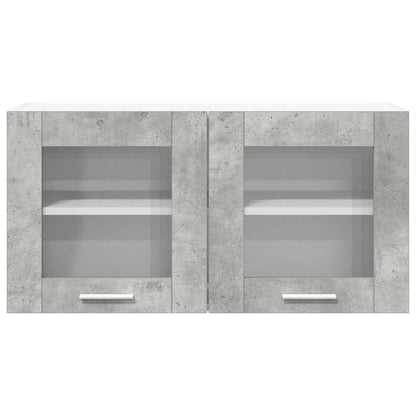 vidaXL Hanging Cabinet Concrete Grey and White 80 x 31 x 40 cm