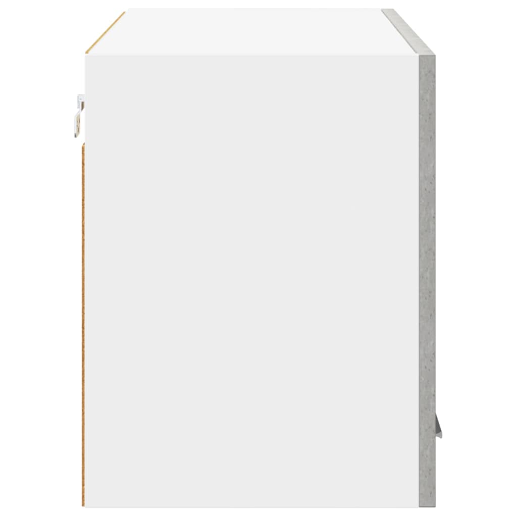 vidaXL Hanging Cabinet Concrete Grey and White 80 x 31 x 40 cm