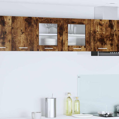 vidaXL Hanging Cabinet Smoked Oak and White 80 x 31 x 40 cm