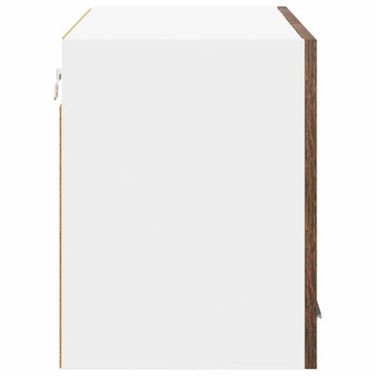vidaXL Hanging Cabinet Smoked Oak and White 80 x 31 x 40 cm