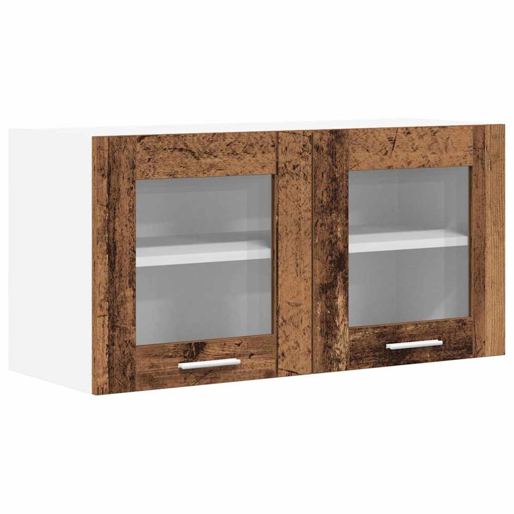 vidaXL Hanging Cabinet Old Wood and White 80 x 31 x 40 cm