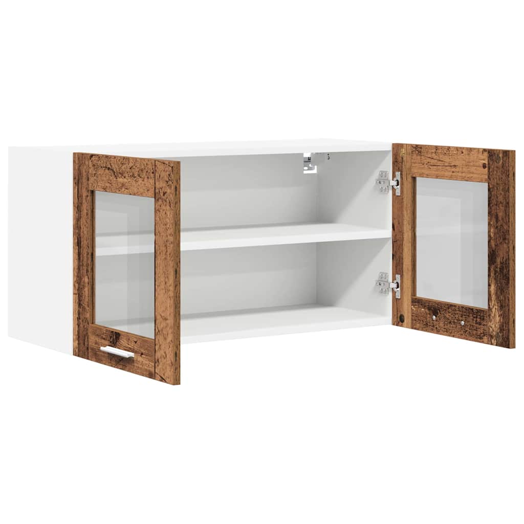 vidaXL Hanging Cabinet Old Wood and White 80 x 31 x 40 cm