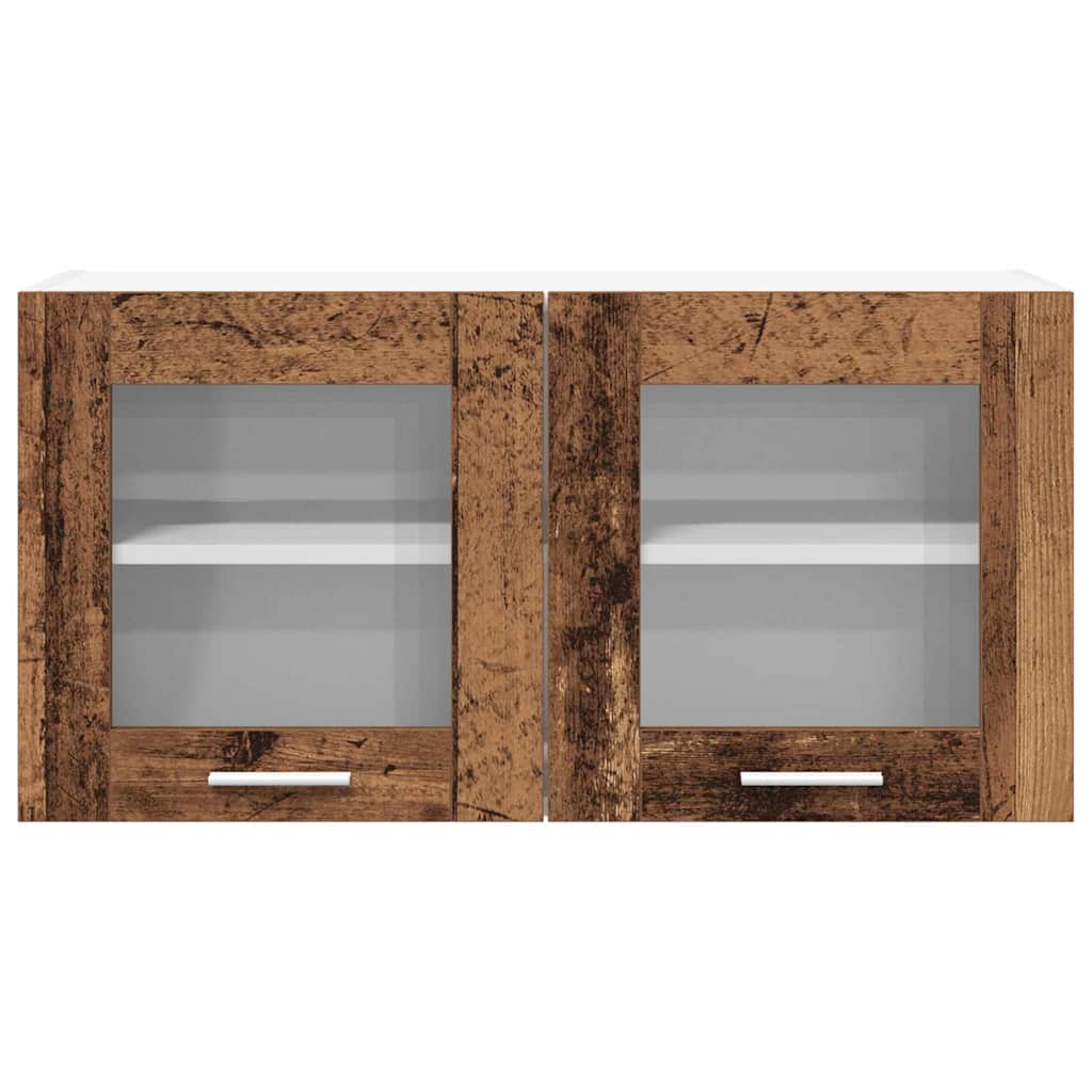 vidaXL Hanging Cabinet Old Wood and White 80 x 31 x 40 cm