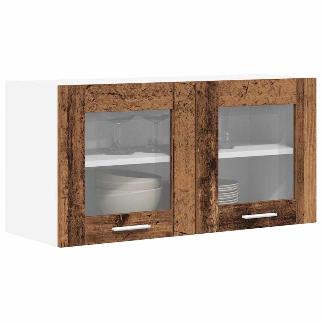 vidaXL Hanging Cabinet Old Wood and White 80 x 31 x 40 cm