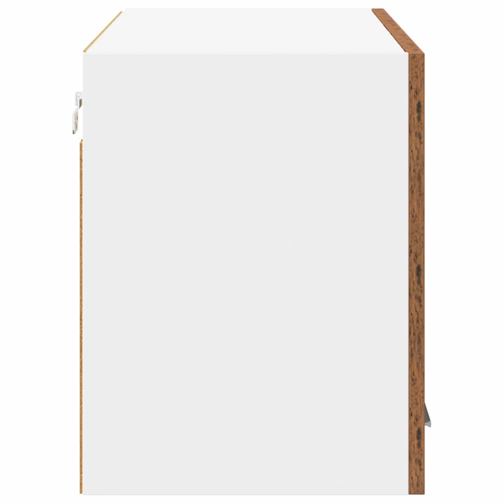 vidaXL Hanging Cabinet Old Wood and White 80 x 31 x 40 cm