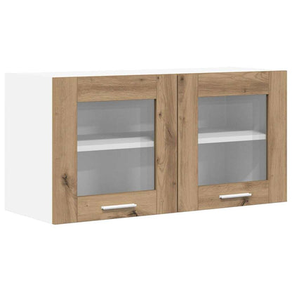 vidaXL Hanging Cabinet Artisan Oak and White 80 x 31 x 40 cm