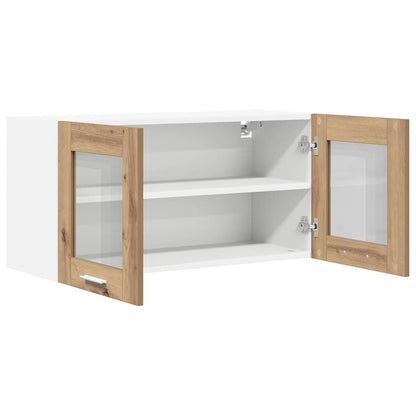 vidaXL Hanging Cabinet Artisan Oak and White 80 x 31 x 40 cm