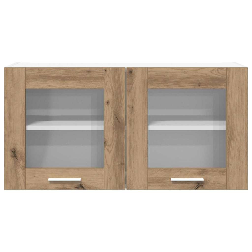 vidaXL Hanging Cabinet Artisan Oak and White 80 x 31 x 40 cm