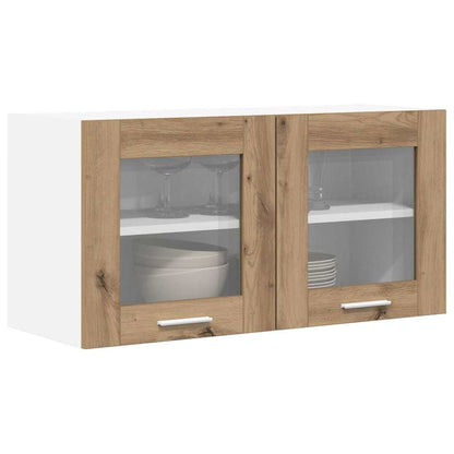 vidaXL Hanging Cabinet Artisan Oak and White 80 x 31 x 40 cm