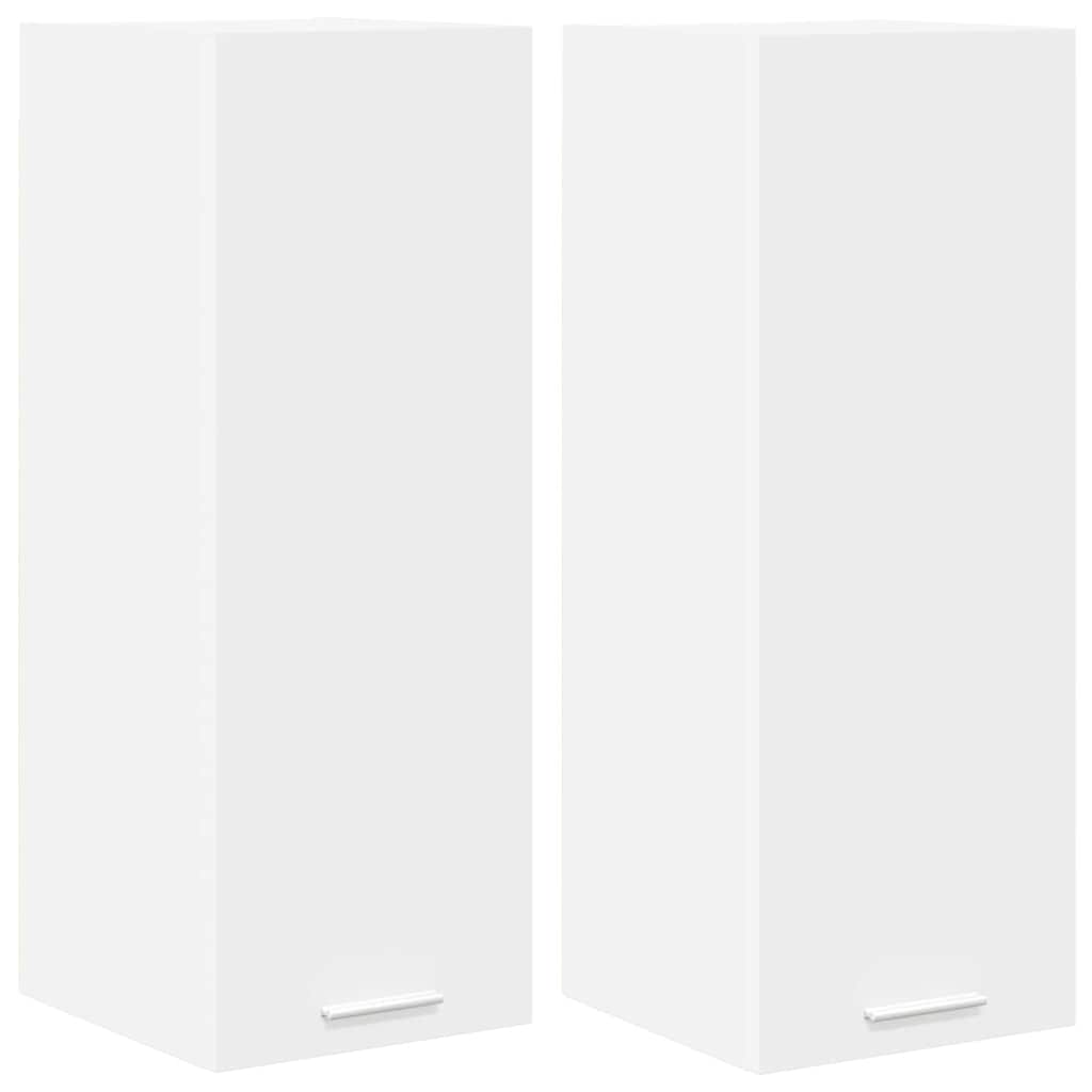 vidaXL Hanging Cabinet 2 pcs White 30 x 31 x 80 cm Engineered Wood