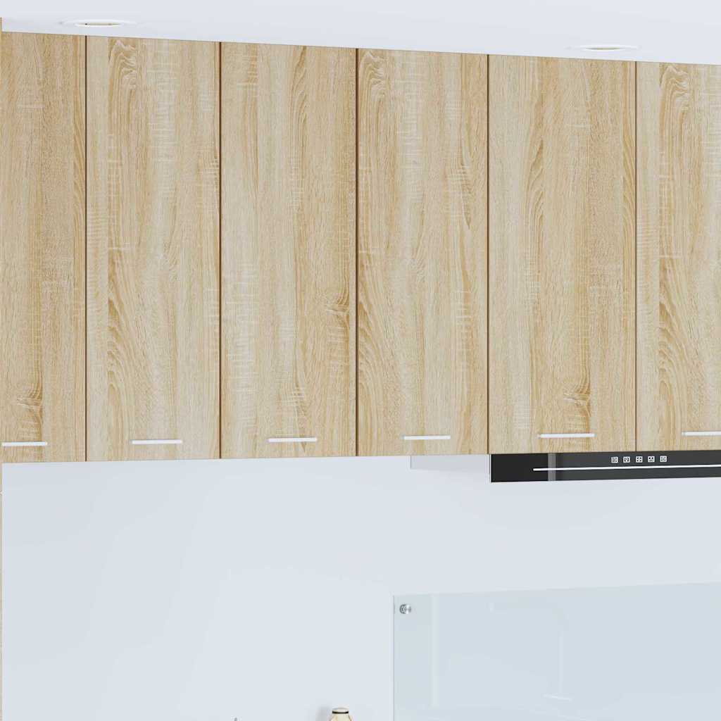 vidaXL Hanging Cabinet Sonoma Oak and White 30 x 31 x 80 cm