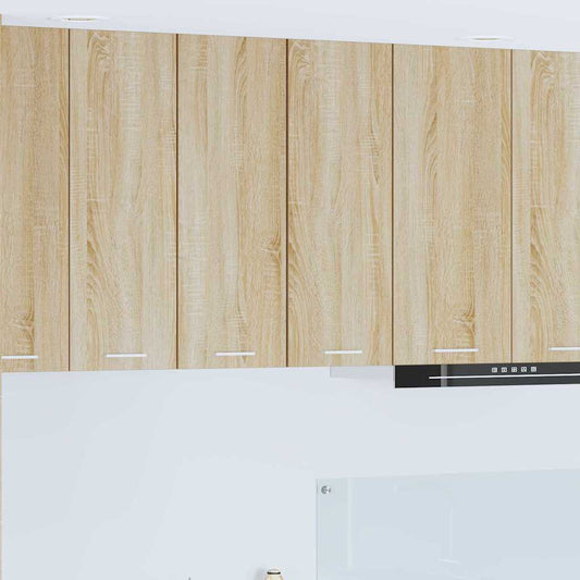 vidaXL Hanging Cabinet Sonoma Oak and White 30 x 31 x 80 cm