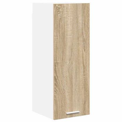 vidaXL Hanging Cabinet Sonoma Oak and White 30 x 31 x 80 cm