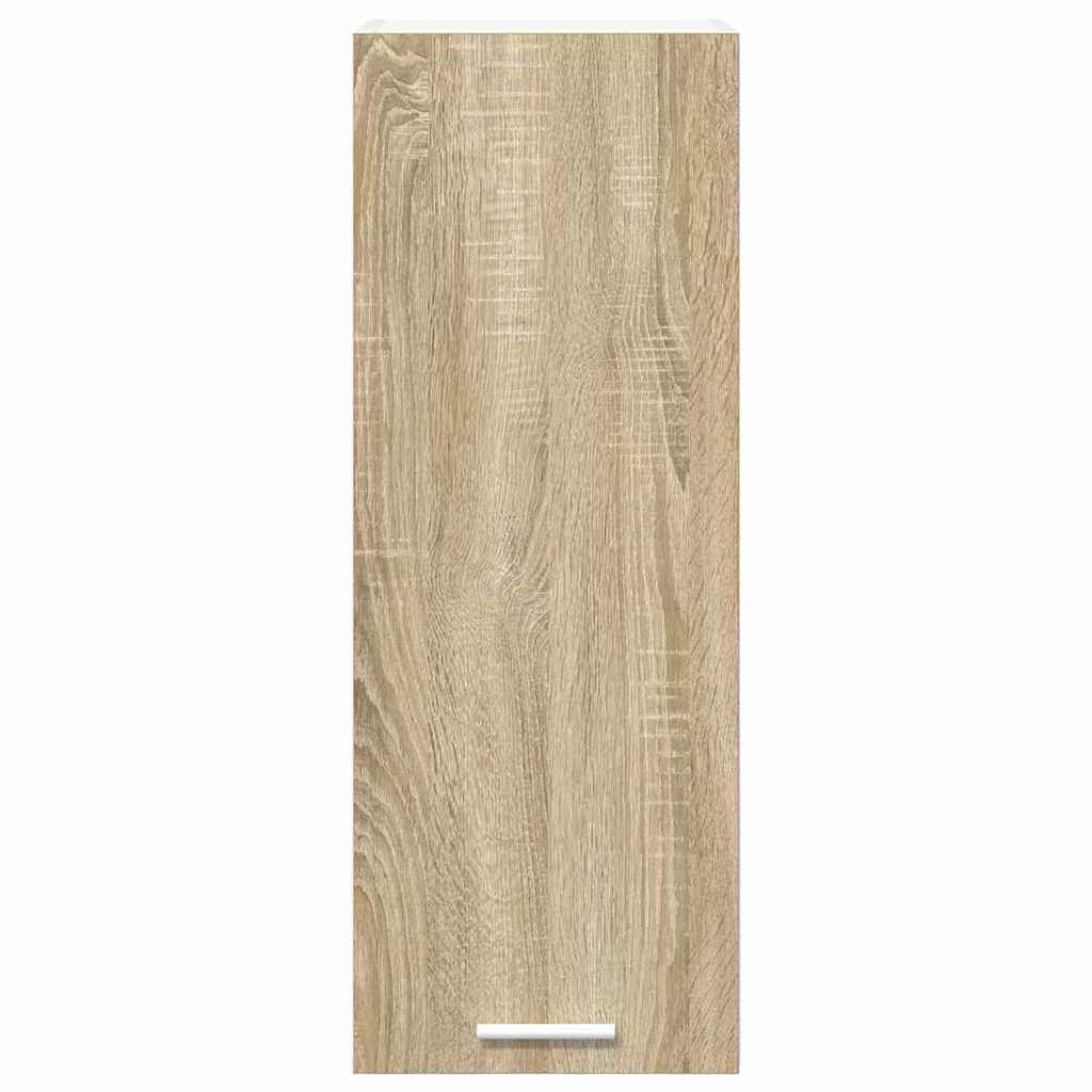 vidaXL Hanging Cabinet Sonoma Oak and White 30 x 31 x 80 cm