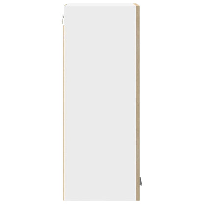 vidaXL Hanging Cabinet Sonoma Oak and White 30 x 31 x 80 cm