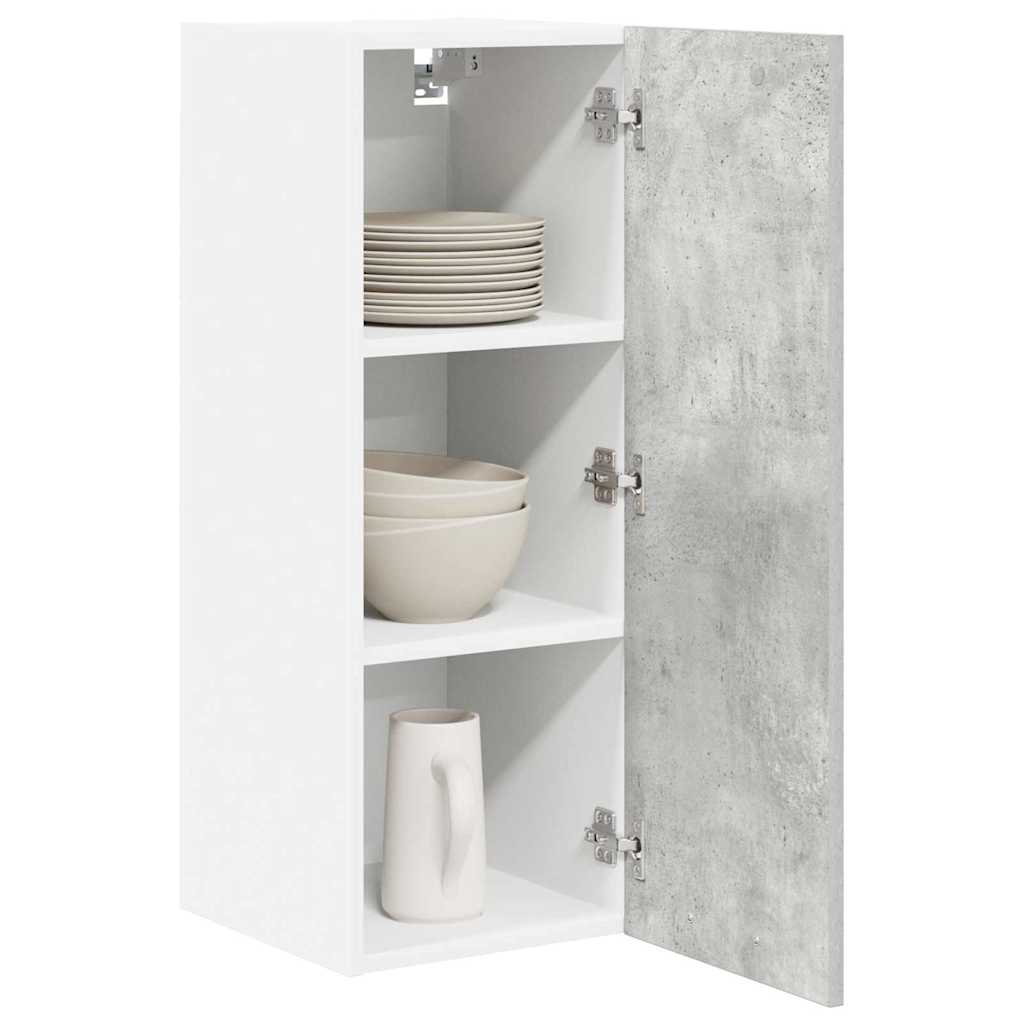 vidaXL Hanging Cabinet Concrete Grey and White 30 x 31 x 80 cm