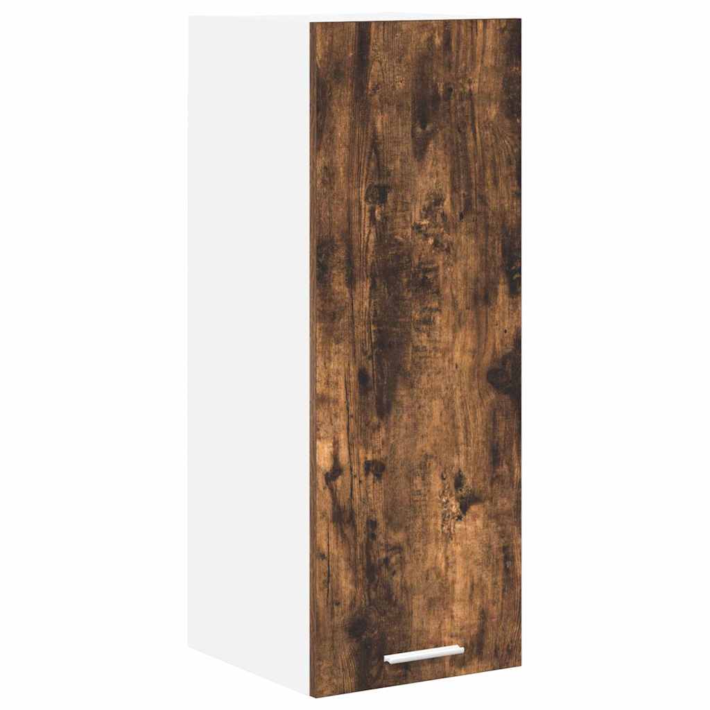 vidaXL Hanging Cabinet Riga 2 pcs Smoked Oak and White 30 x 31 x 80 cm