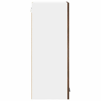 vidaXL Hanging Cabinet Riga 2 pcs Smoked Oak and White 30 x 31 x 80 cm