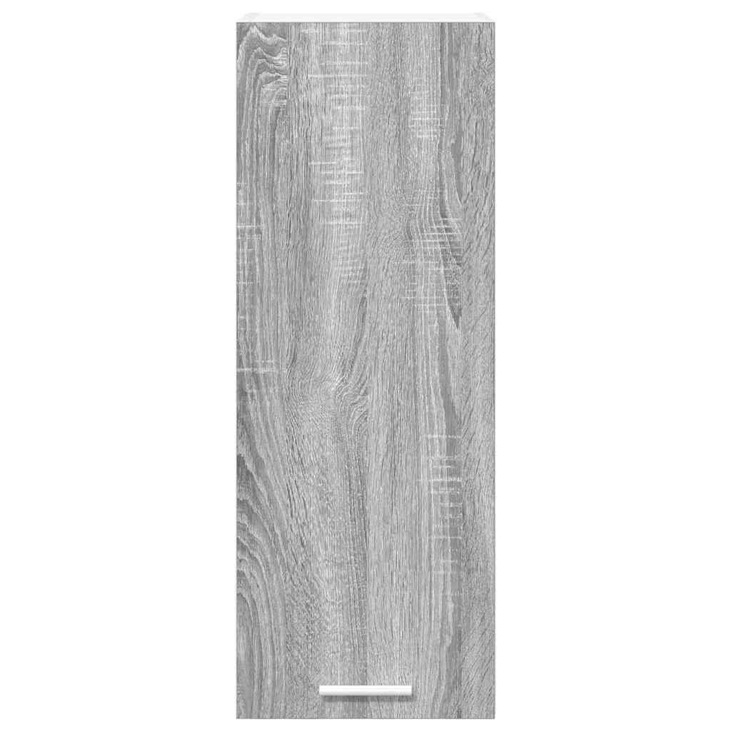 vidaXL Hanging Cabinet with Door Grey Sonoma and White 30 x 31 x 80 cm