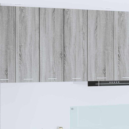vidaXL Hanging Cabinet 2 pcs Grey Sonoma and White 30 x 31 x 80 cm