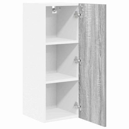 vidaXL Hanging Cabinet 2 pcs Grey Sonoma and White 30 x 31 x 80 cm