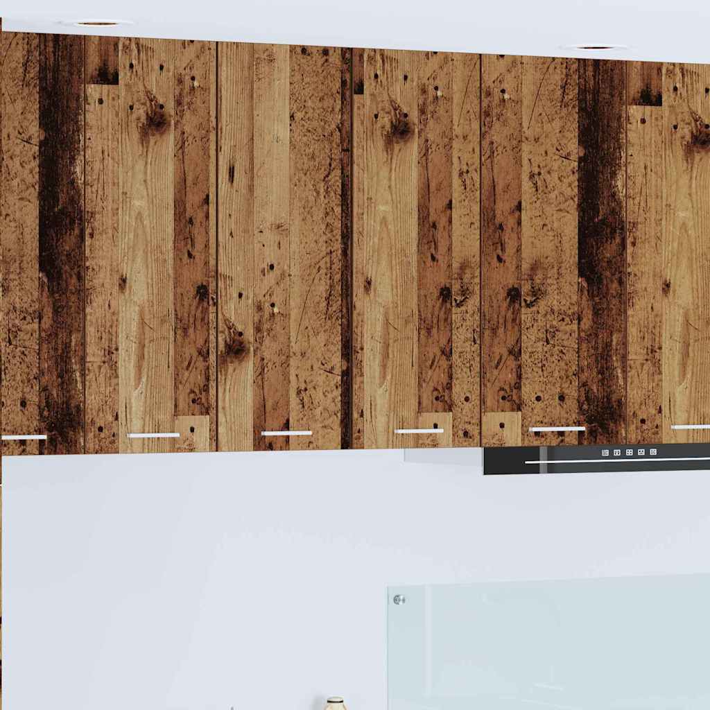 vidaXL Hanging Cabinet 2 pcs Old Wood and White 30 x 31 x 80 cm