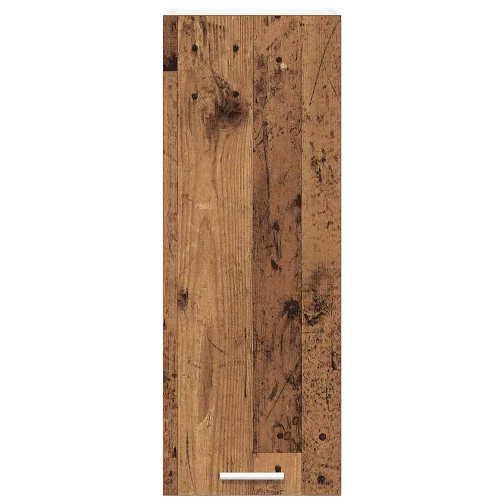 vidaXL Hanging Cabinet 2 pcs Old Wood and White 30 x 31 x 80 cm