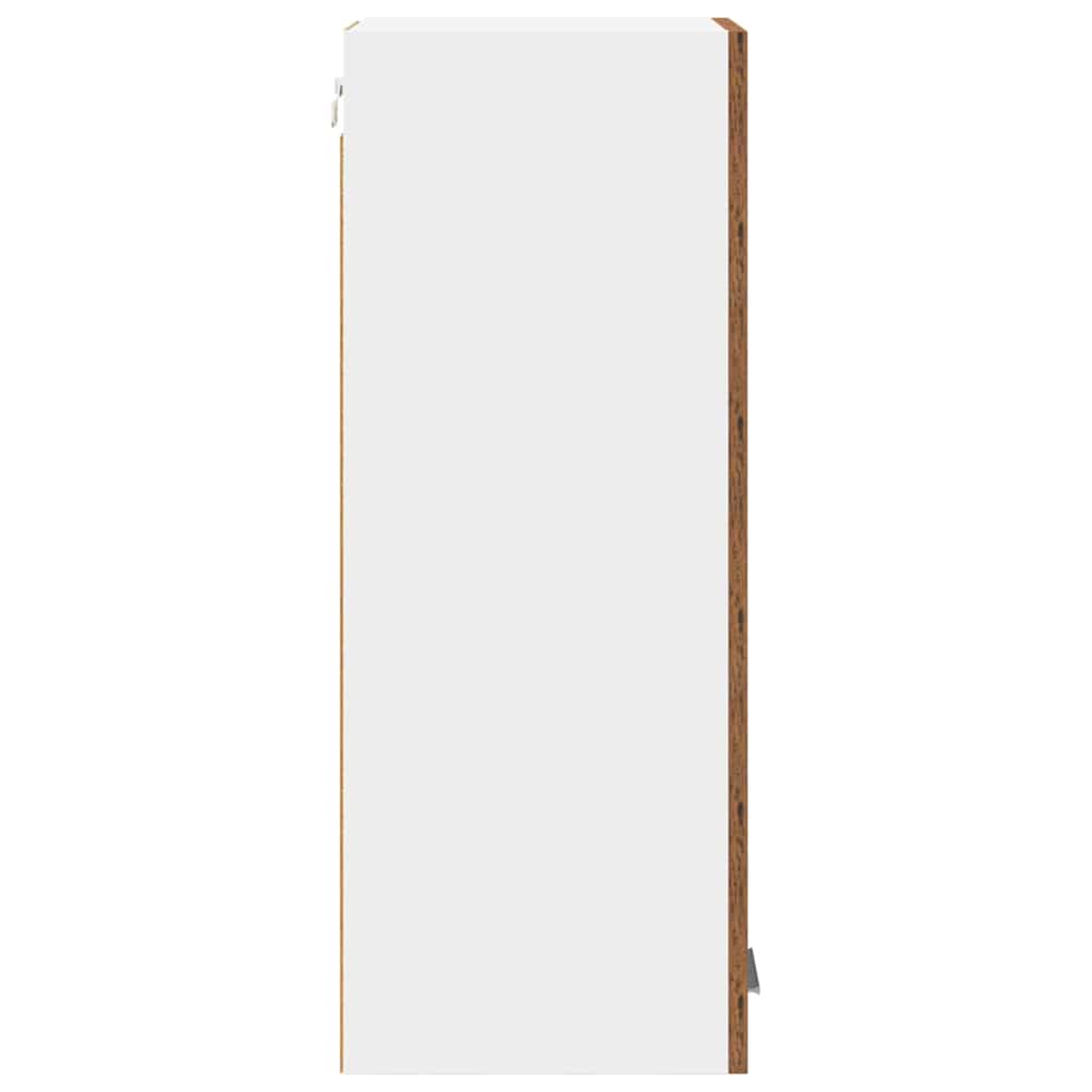 vidaXL Hanging Cabinet 2 pcs Old Wood and White 30 x 31 x 80 cm
