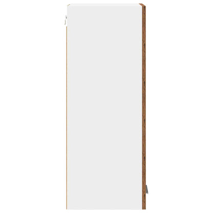 vidaXL Hanging Cabinet 2 pcs Old Wood and White 30 x 31 x 80 cm