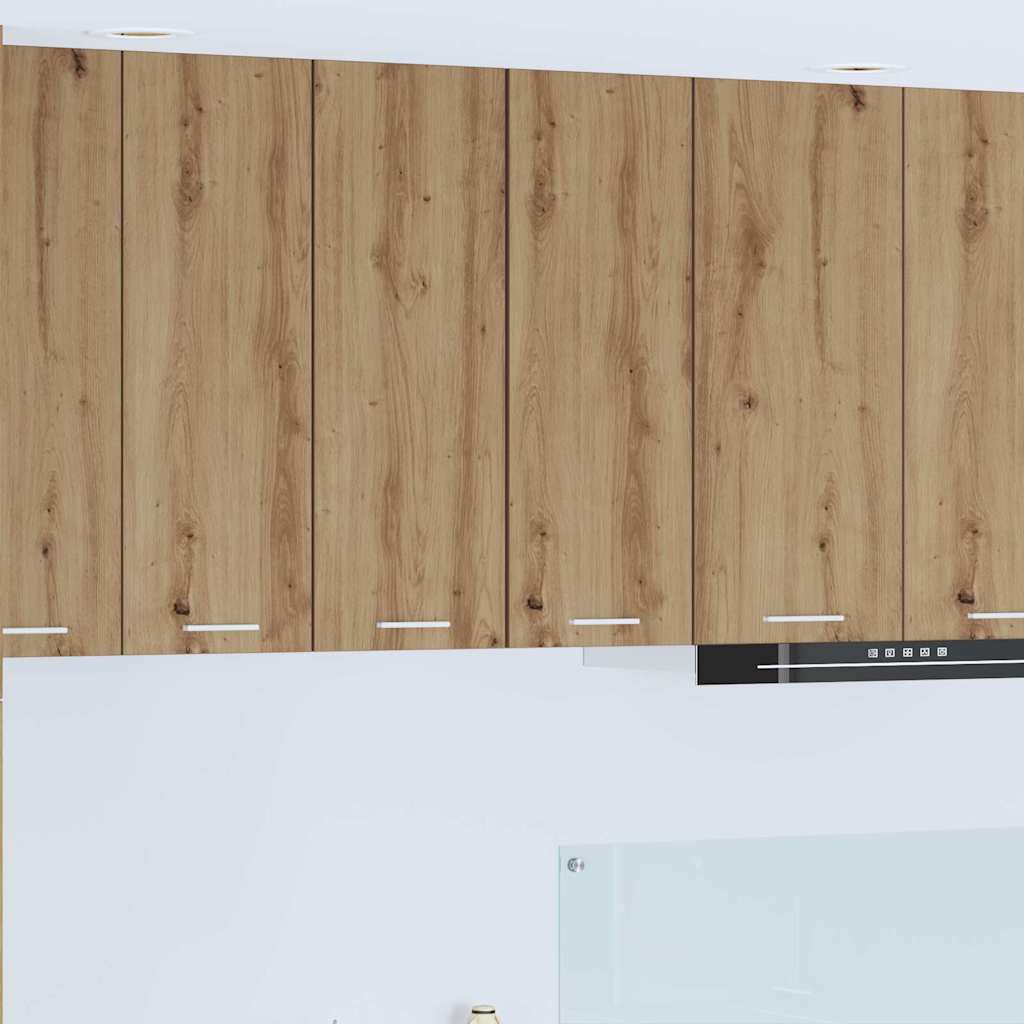 vidaXL Hanging Cabinet 2 pcs Artisan Oak and White 30 x 31 x 80 cm